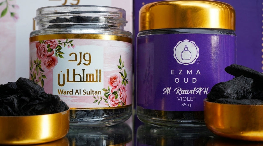 Ward AlSultan and Rawdah Violet bakhoor styled for guests