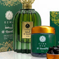 EZMA OUD Al Rawdah bakhoor and perfume gift set packaging