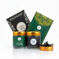 Two best-selling EZMA bakhoor jars, rose oud and deep oud, 35g each