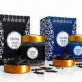 Bakhoor set: Tayba Blue and Tayba Black 35g jars by EZMA OUD
