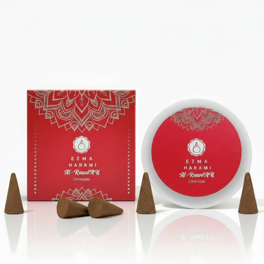 EZMA OUD four-scent bakhoor cone set with free mini lighter