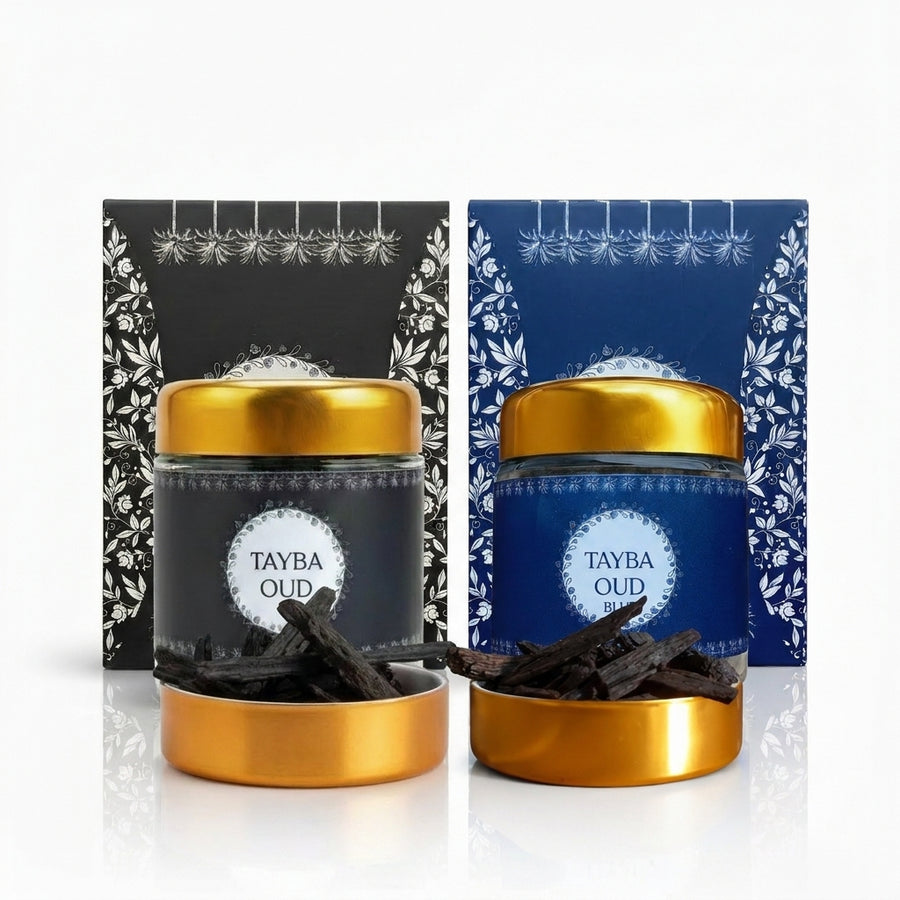 Tayba Black deep oud bakhoor chips close-up