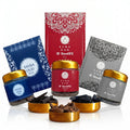 Bakhoor discovery set: Silver, Tayba Blue and Crimson 35g by EZMA OUD