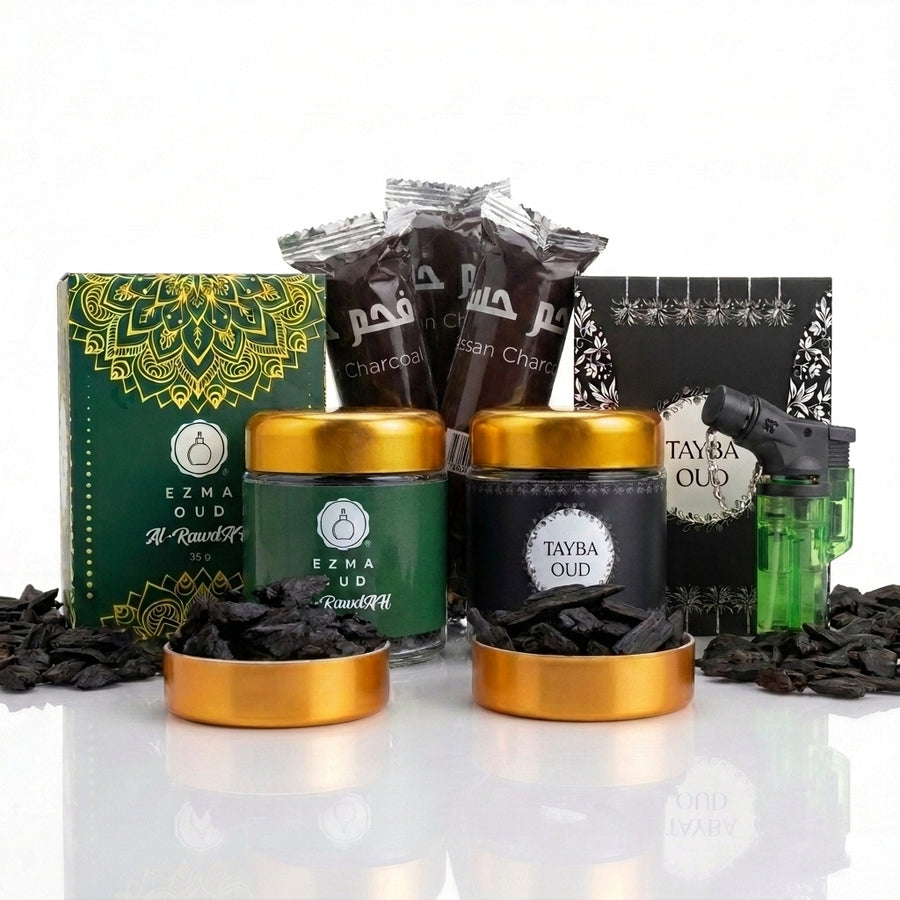 The Icons Duo | Al Rawdah + Tayba Black — Bakhoor Set