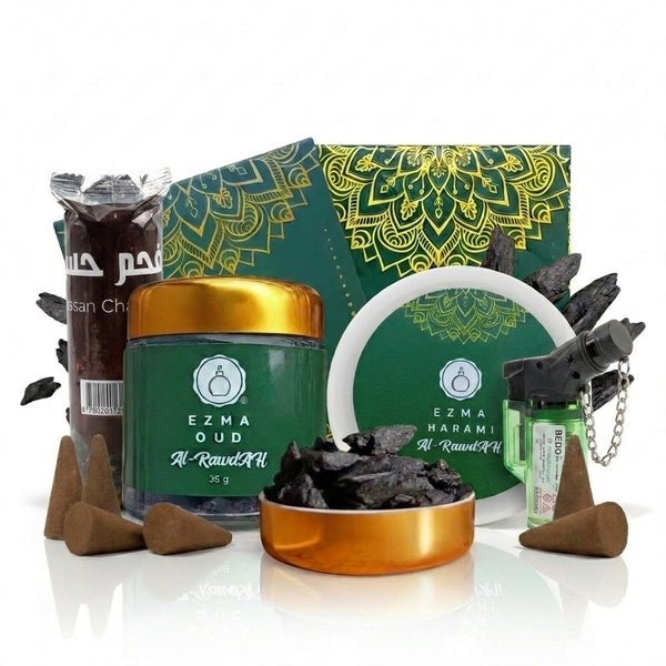 Two Ways Ritual | Al Rawdah — Bakhoor Jar + Harami Cones