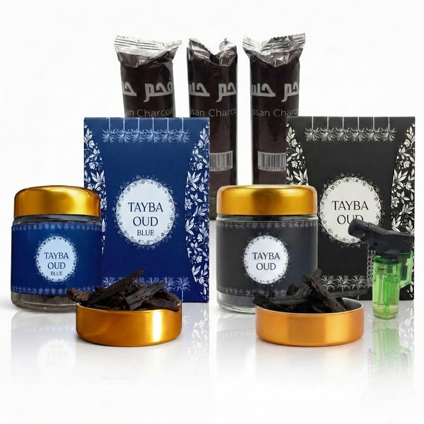 Day & Night Duo | Tayba Blue + Tayba Black — Bakhoor Set