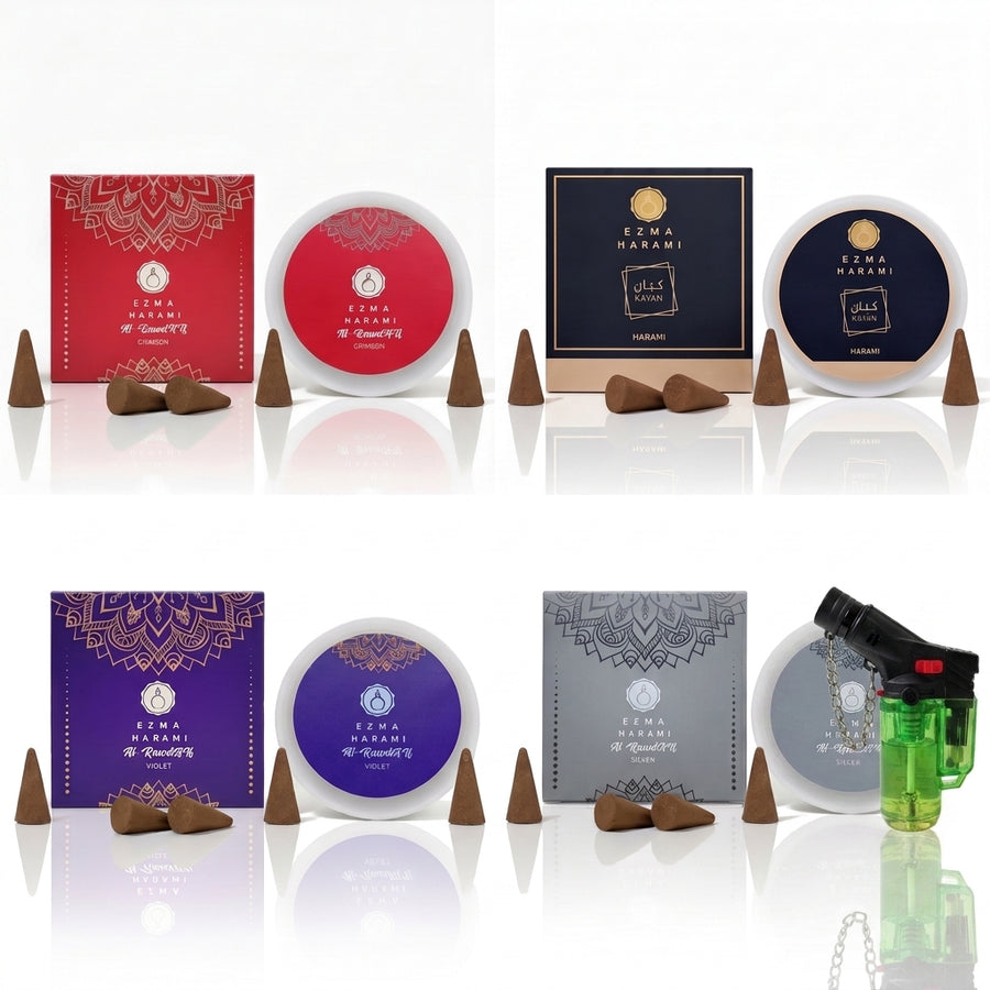 The Harami Collection | 4 Scents — No-Charcoal Cones Set