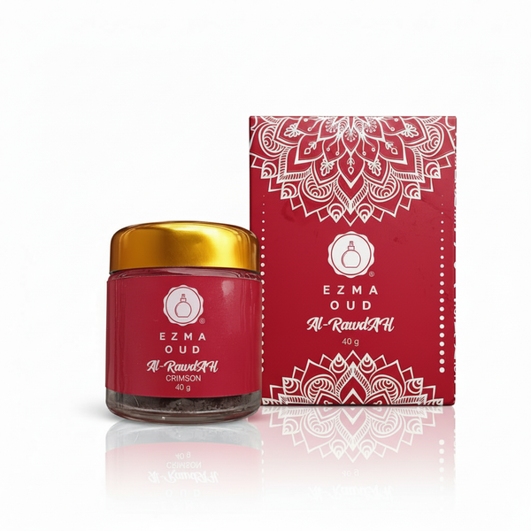 Bakhoor Al-Rawdah Crimson warm oriental oud chips by EZMA OUD