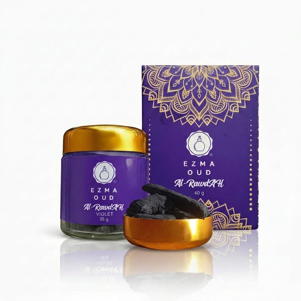 Bakhoor Al-Rawdah Violet floral oud incense 35g EZMA OUD