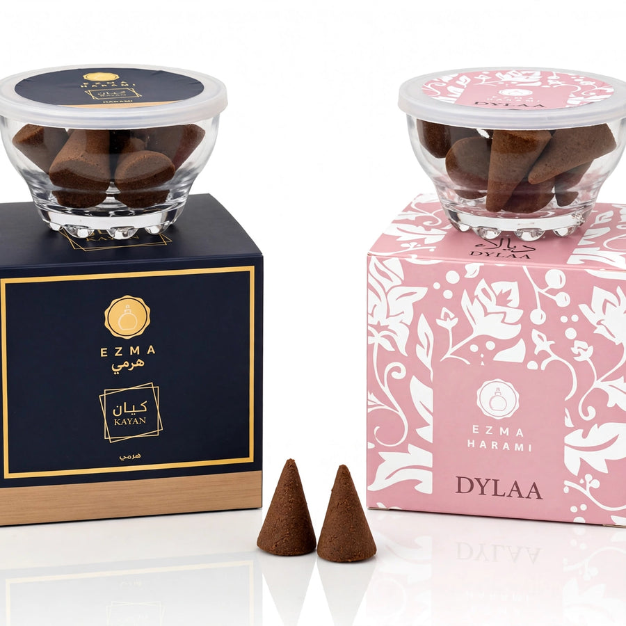 Kayan Harami cone close-up, vanilla caramel coconut and oud