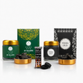 EZMA Best Sellers Duo - Bakhoor Al Rawdah + Tayba Black with free charcoal, white studio photo