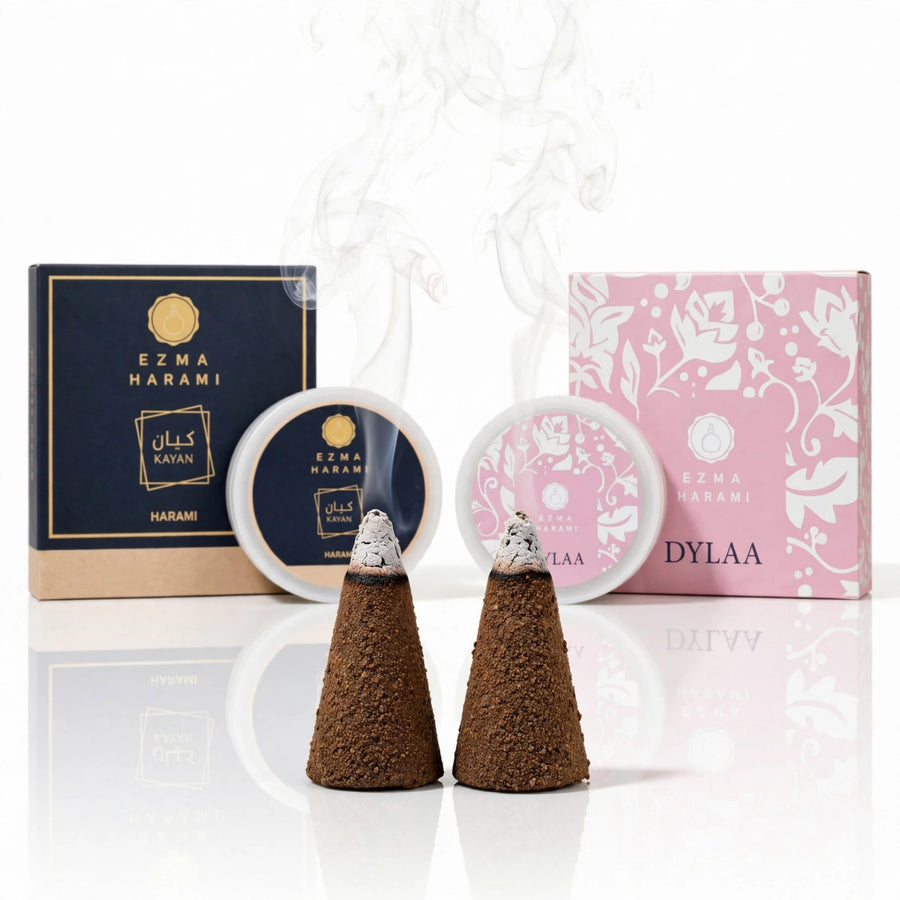 24 self-igniting bukhoor cones, sweet and floral, no charcoal