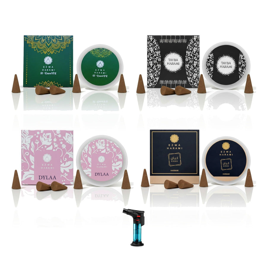 Harami Family Set - 4 boxes of self-igniting cones with free mini lighter